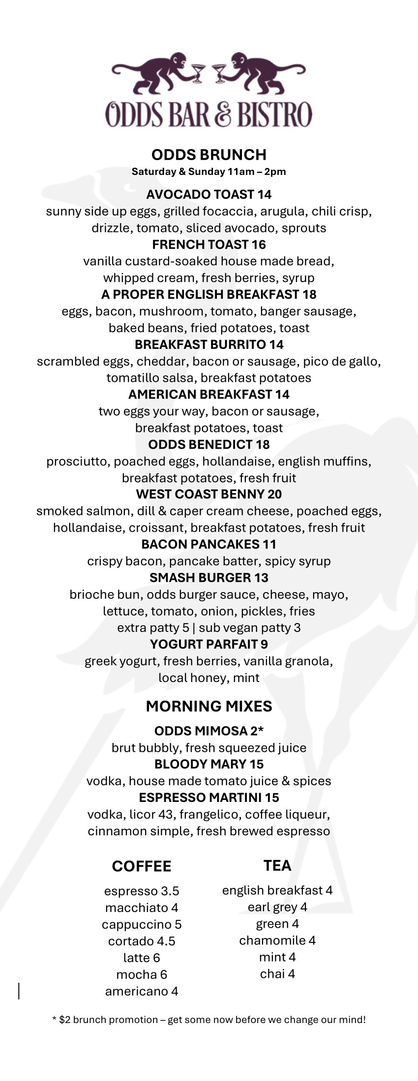 Odds Brunch V4 Sept 26th 25-1